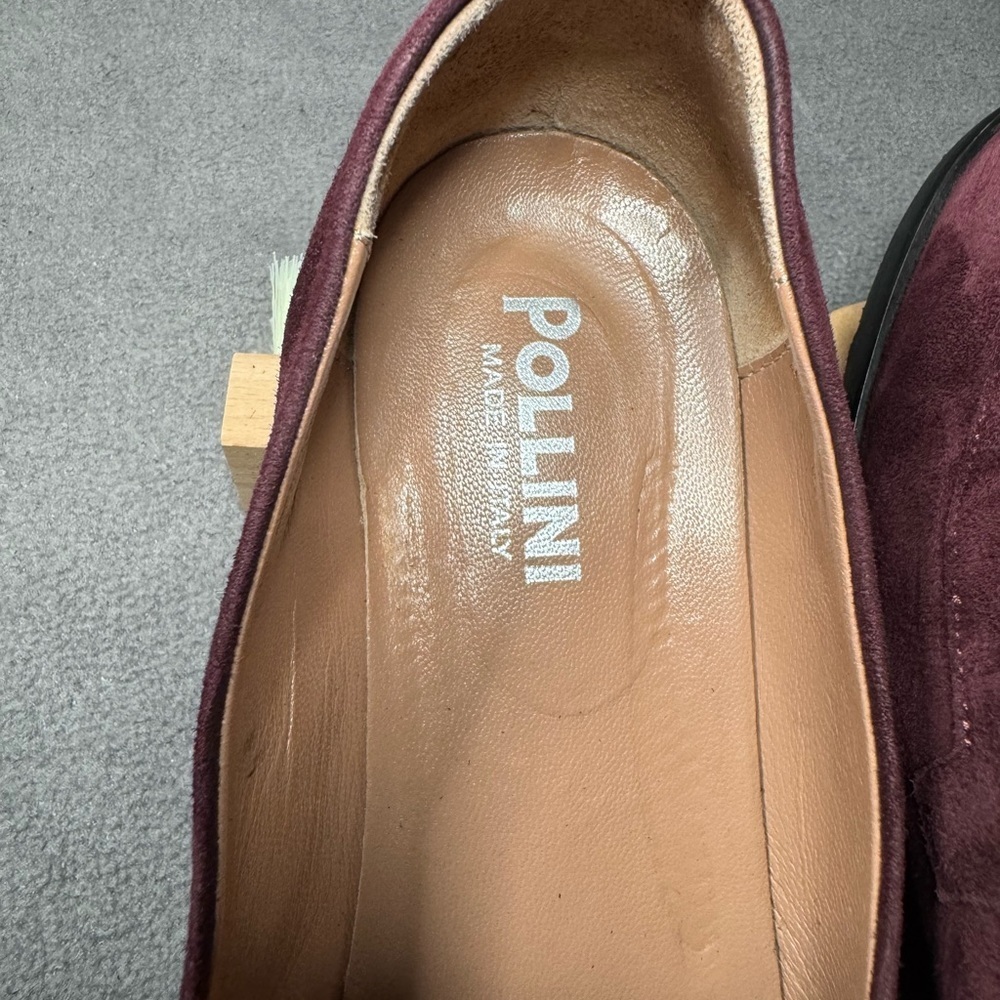 Pollini Purple Burgundy Loafers, Made in Italy - Picture 7 of 13
